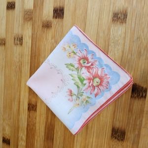 Vintage Floral Printed Hankie